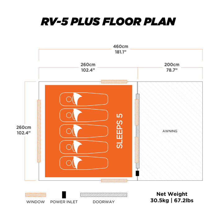 Oztent RV-5 Plus Tent — Oztent Australia Pty Limited