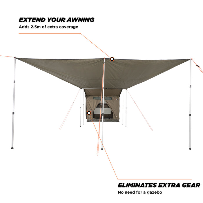 Oztent RV-3 Plus Zip-In Tarp Awning Extension — Oztent Australia Pty Limited